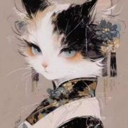 一缕思念花落月残